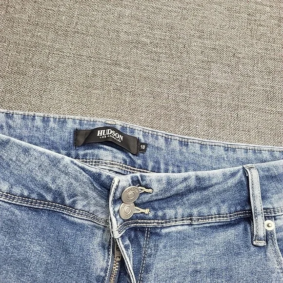 Hudson Ladies Everyday Trendy Modern Straight Leg Jeans w Pockets Size 18 Blue - Picture 7 of 11